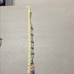 Purple and Tan Beaded Necklace